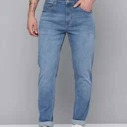 Flying Machine Tapered Slim Fit Mid-Rise Light Fade Stretchable Jeans-image-25