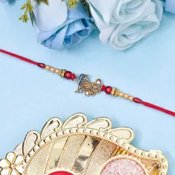 MEIRA JEWELLERY Set Of 1 Rakhi With Roli Chawal-picture-34