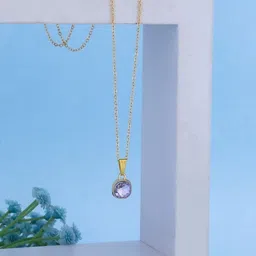 SZN Set Of 2 Gold-Plated Square Shaped Pendants With Chains image 3