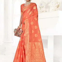 Anouk Rustic Ethnic Motifs Woven Design Chanderi Saree-picture-19