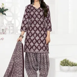 SALWAR STUDIO Ethnic Motifs Printed Pure Cotton Unstitched Dress Material-picture-24