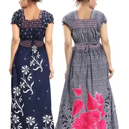 Inner Beats Pack Of 2 Cotton Blend Nightdress-picture-26