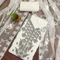 Panzora Floral Printed Unstitched Dress Material-picture-11