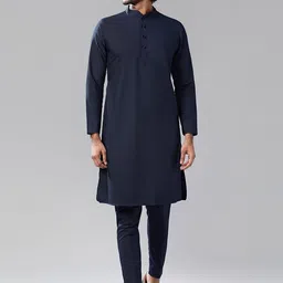 KISAH Men Regular Kurta with Trousers image 5