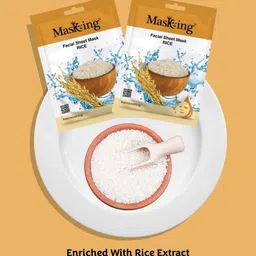MasKing Set Of 3 Rice Beauty Facial Sheet Mask For Skin Hydration - 1-Pcs Each image 3