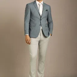 Louis Philippe Textured Slim Fit Single-Breasted Blazer image 3