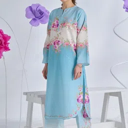 ROMONIA Printed Long Sleeves Tunic With Palazzos image 4