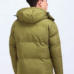 Flying Machine Men Hooded Typography Casual Padded Jacket image 4