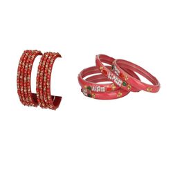 1ST TIME Set Of 12 Alloy Artificial Stones & Beads Bangles-picture-37