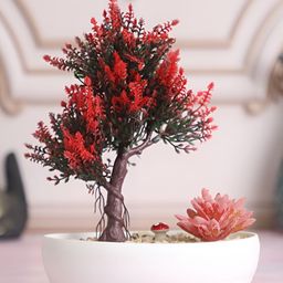 FOLIYAJ Bonsai Artificial Plant With Pot-picture-23