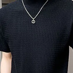 StyleCast x Revolte Men Halter Neck Raw Edge T-shirt image 5