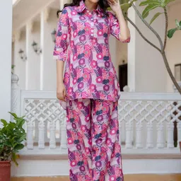 Jaipurite Printed Tunic With Trouser Co-Ords image 5