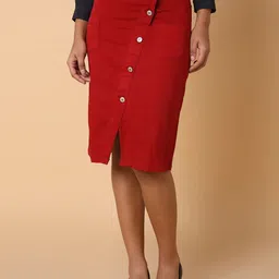 SHOWOFF Pencil Knee-Length Skirt-picture-13