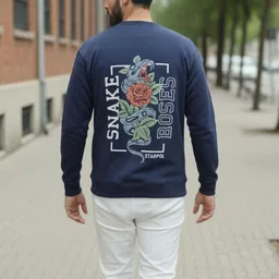 STARFOX Men Round Neck Graphic Printed Long Sleeves Sweatshirt image 5