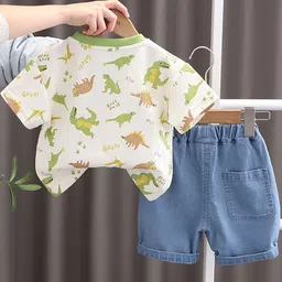 StyleCast x Revolte Boys Animal Graphic Printed T-shirt With Shorts image 2