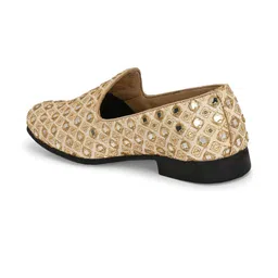 El Paso Men Beige Synthetic Lightweight Ethnic Mojaris image 3