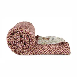 bsb home Maroon & Cream-Coloured AC Room 400 GSM Double Bed Quilt-picture-36