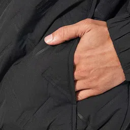 Styli Men High Neck Chevron Quilted Puffer Jacket with Badge image 4