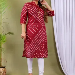 PARTH SY FASHION Women Maroon Blended A-Line Kurtas-picture-26
