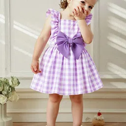 SWEETPEL Checked Off-Shoulder Puff Sleeve Fit & Flare Dress-picture-20
