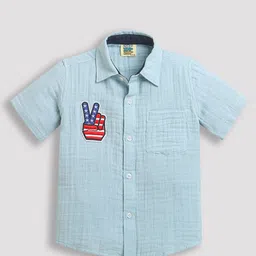 ZIP ZAP ZOOP Boys Standard Opaque Checked Casual Shirt image 1