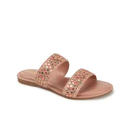 Anouk Women Embellished Ethnic Open Toe Flats with Embroidered image 3