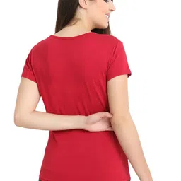 ROARERS Women Typography Printed Slim Fit T-shirt image 5