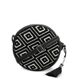 Anekaant Boho Diamond Cotton Jacquard Sling Bag image 2