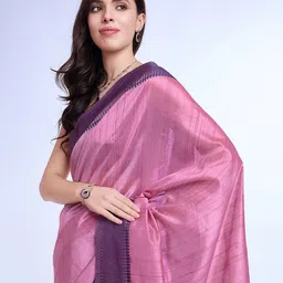 DIVASTRI Striped Silk Blend Saree-image-64
