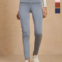 COLOR CAPITAL Women Pack of 4 Skin Fit Antimicrobial Gym Tights-picture-11