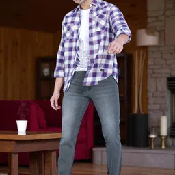 AWACK Men Regular Fit High-Rise Light Fade Acid Wash Stretchable Jeans image 4