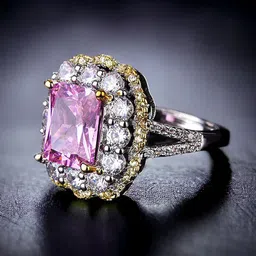 Jewels Galaxy Silver-Plated American Diamond Stone Studded Adjustable Finger Ring image 4