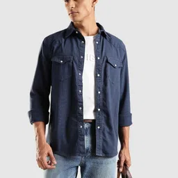 Tommy Hilfiger Spread Collar Long Sleeves Cotton Shirt-picture-39