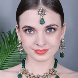 Dhivara Copper-Plated Kundan Stone-Studded Jewellery Set-picture-24