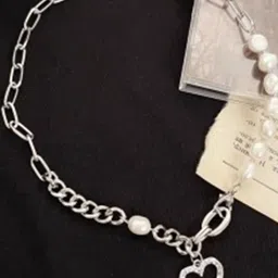 Arzonai Silver-Toned Stainless Steel Necklace image 3