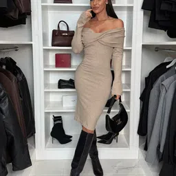 Outzidr Off-Shoulder Bodycon Dress-picture-13