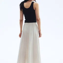H&M Flared Linen-Blend Skirt image 2