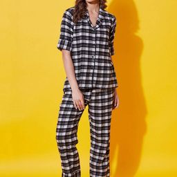 The Kaftan Company Women Checked Night suit-picture-41