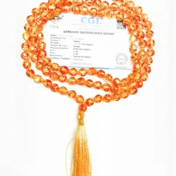 Apnisanskriti Unisex Amber Stone Mala image 1