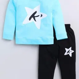 MUSNAH GARMENTS Kids-Unisex Black Cotton Blend Clothing Set-picture-36