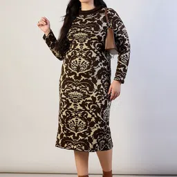 SASSAFRAS Curve Sheath Midi Dress-picture-16