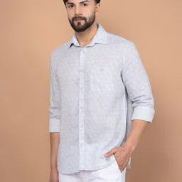 Crimsoune Club Men Premium Slim Fit Spread Collar Abstract Printed Cotton Casual Shirt-picture-30