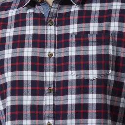 SNX Men Tailored Fit Checked Casual Shirt image 3