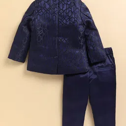 LITTLE COLLARS Boys Self Design Notched Lapel Collar 4 Piece Suit image 4