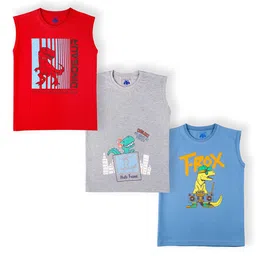 YUV Boys Selection Of 3 Printed Sleeveless Applique T-shirt-picture-13