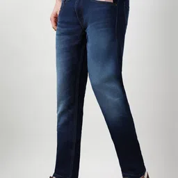 Peter England Casuals Men Slim Fit Mid-Rise Clean Look Light Fade Stretchable Jeans image 2