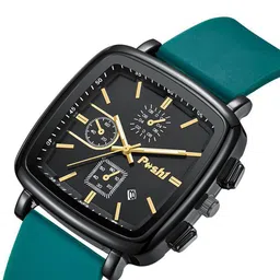 Poshi Men Square Dial & Silicone Straps Analogue Watch POSW12-844401985008-image-26