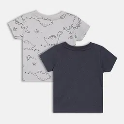 MINI KLUB Boys Pack of 2 Printed Pure Cotton T-shirts image 5