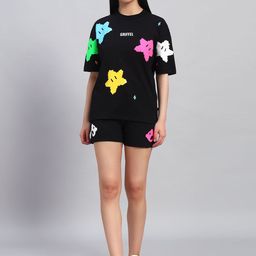 GRIFFEL Printed Oversized Pure Cotton Co-Ords-picture-47