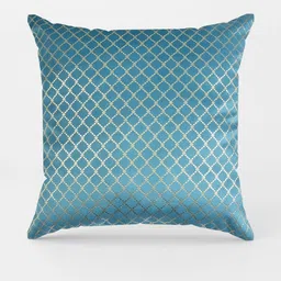 WISE HOME Firoji Blue Set of 5 Velvet Square Cushion Covers image 2
